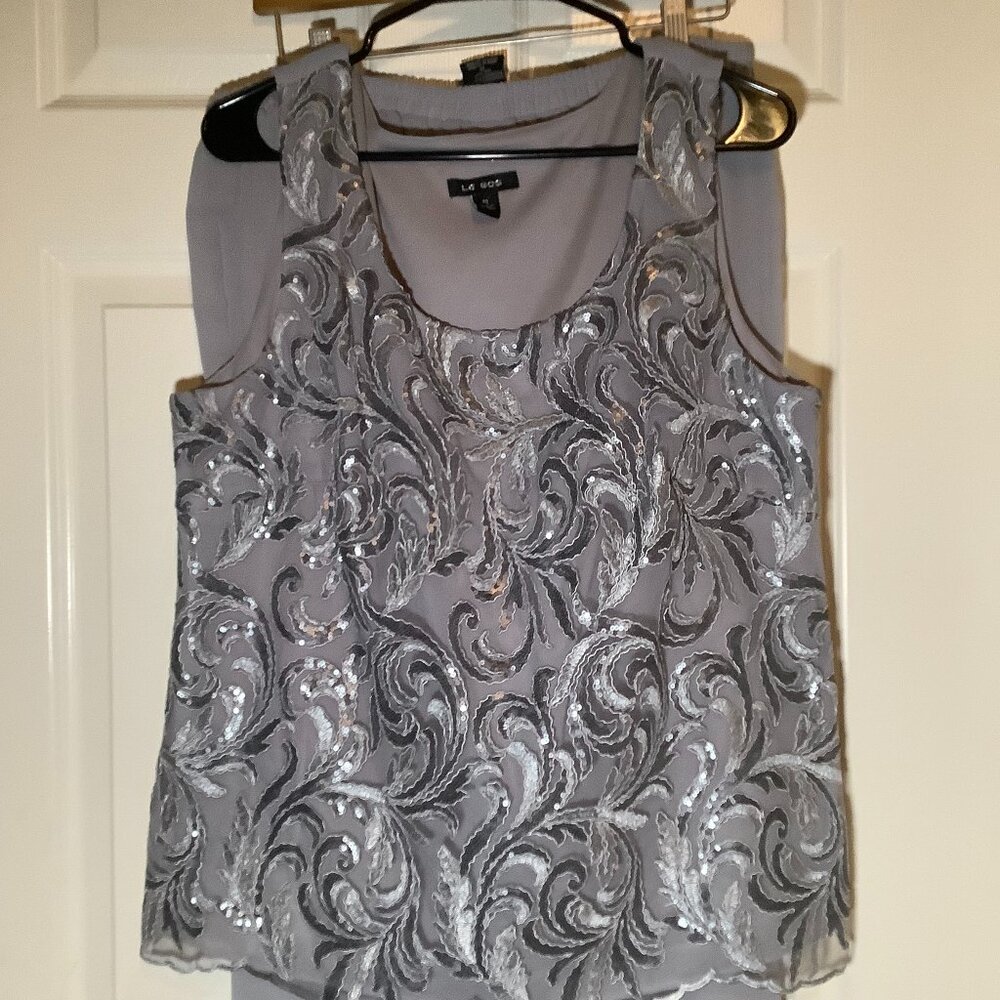 Le Bos Women 2 Piece Shimmery Pants Set